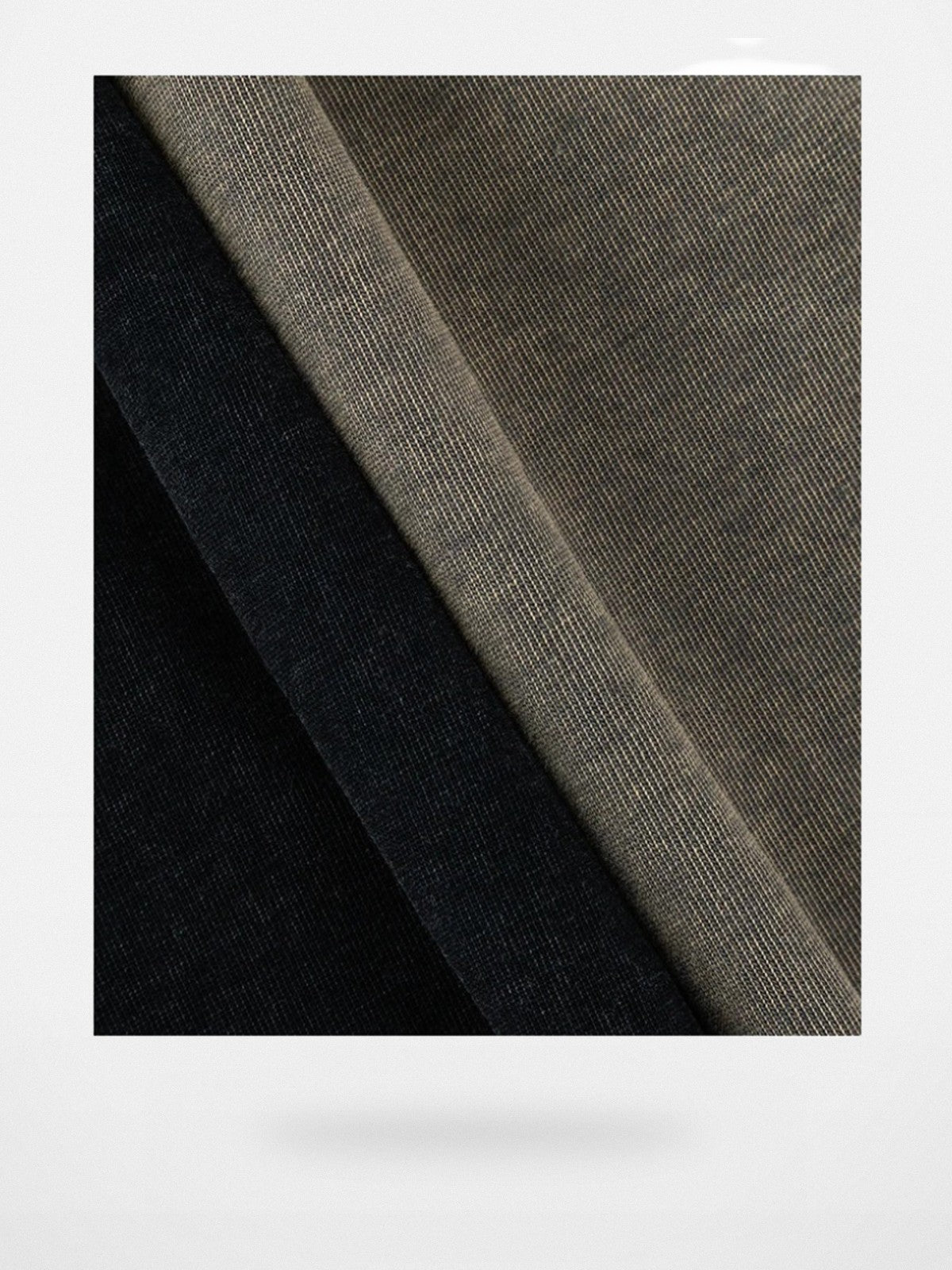 ACSENSE STUDIO Acid Wash Graphic Long Sleeve T Shirt in Olive - Detail