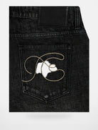 FaxCopyExpress Dirty Wash Low Waist Jeans in Gray - Detail