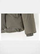 ACSENSE STUDIO Detachable Hood Down Puffer in Olive - Detail