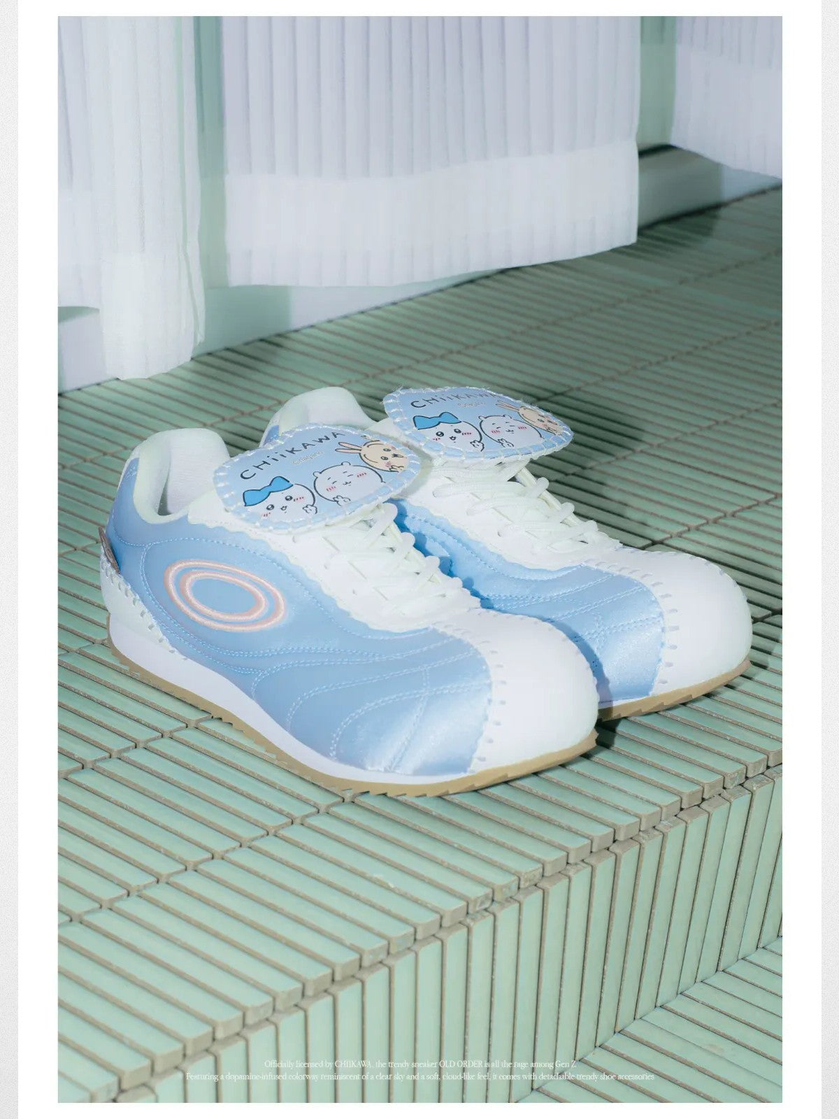 OLD ORDER Chiikawa Retro Football Sneakers in Blue - Lifestyle