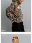 SWFI Far East Heavyweight Real Tree Camo Hoodie in Brown - On Model