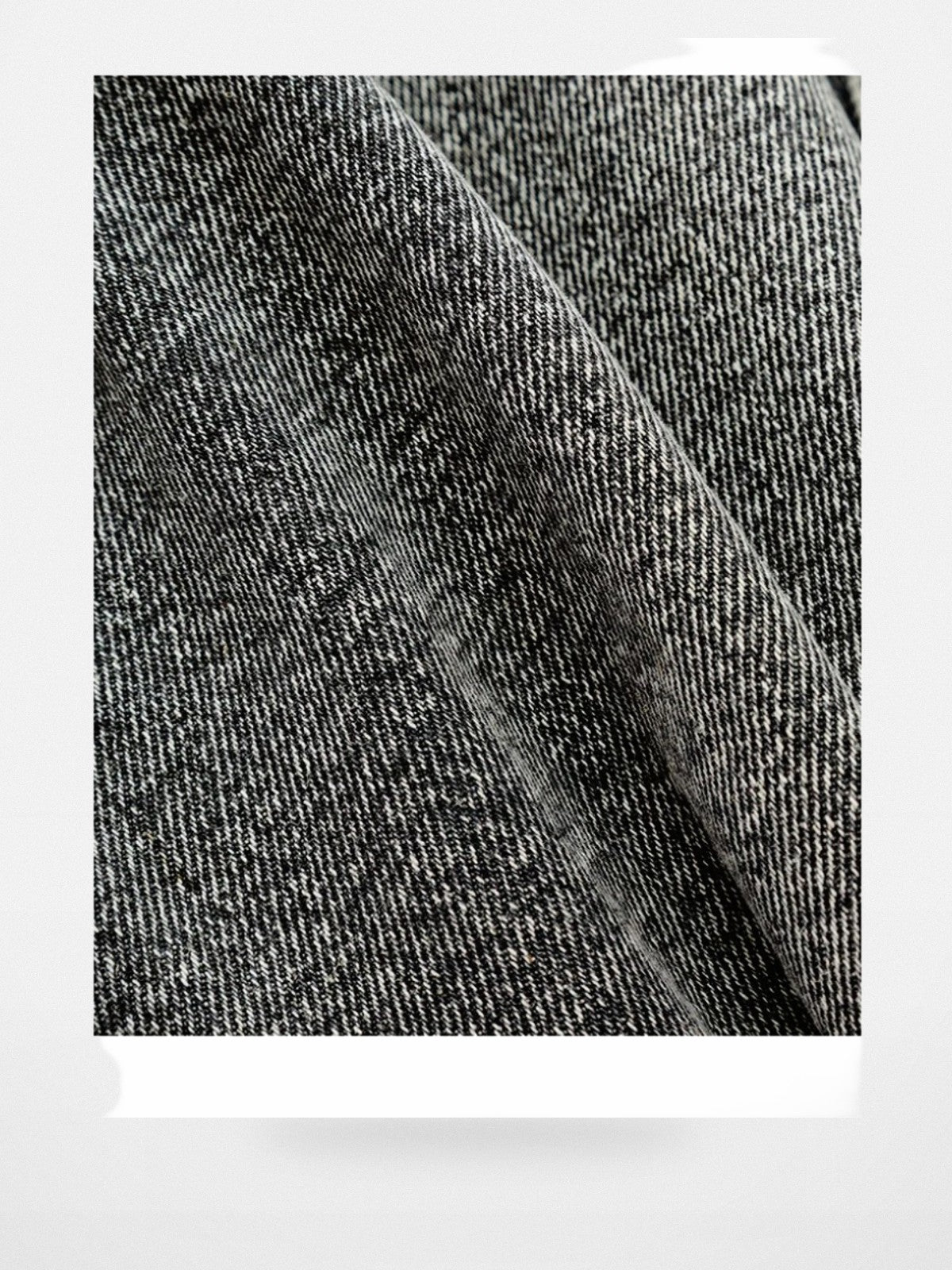 ACSENSE STUDIO Twisted Seam Snow Wash Jeans in Gray - Detail