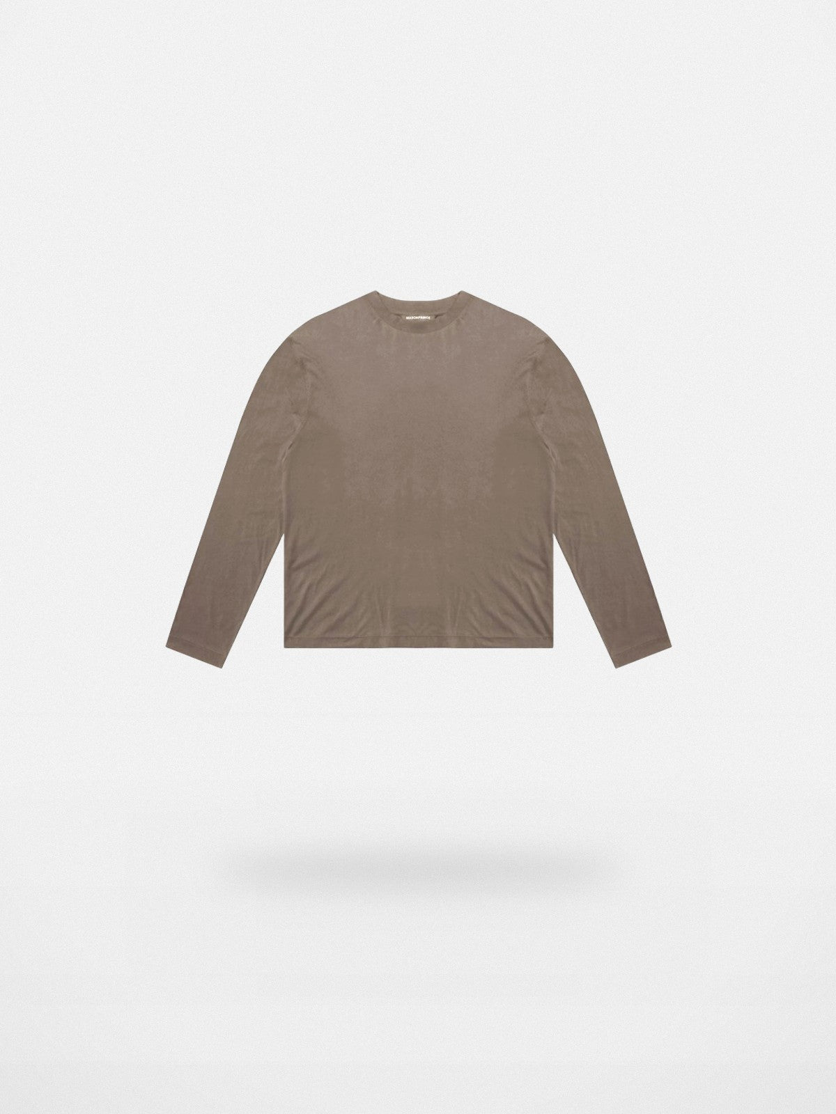 MASONPRINCE Lightweight Cotton Long Sleeve Tee in Beige