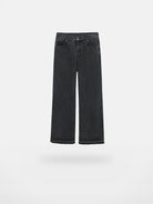 NANS Distressed 14oz Micro Flare Jeans in Gray