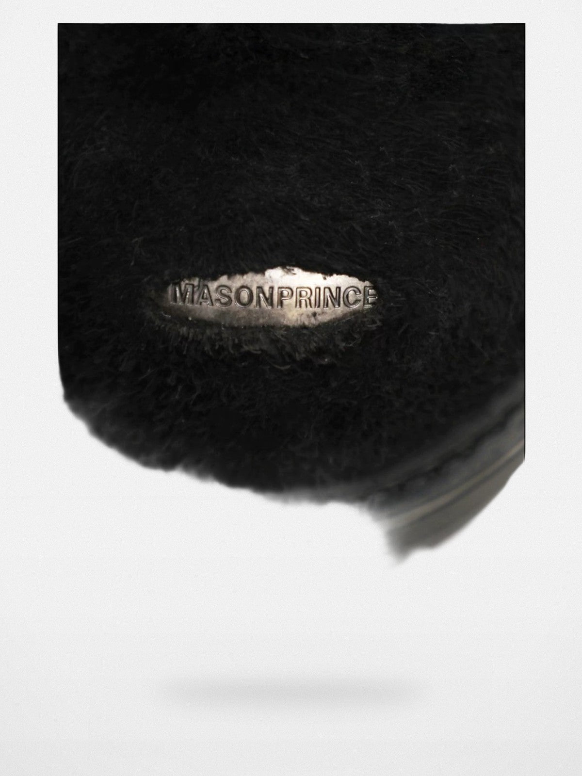 MASONPRINCE Washed Suede Platform Boots in Black - Detail