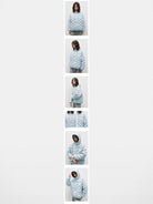 FPA Lightweight Embossed Down Puffer in Sky Blue - On Model