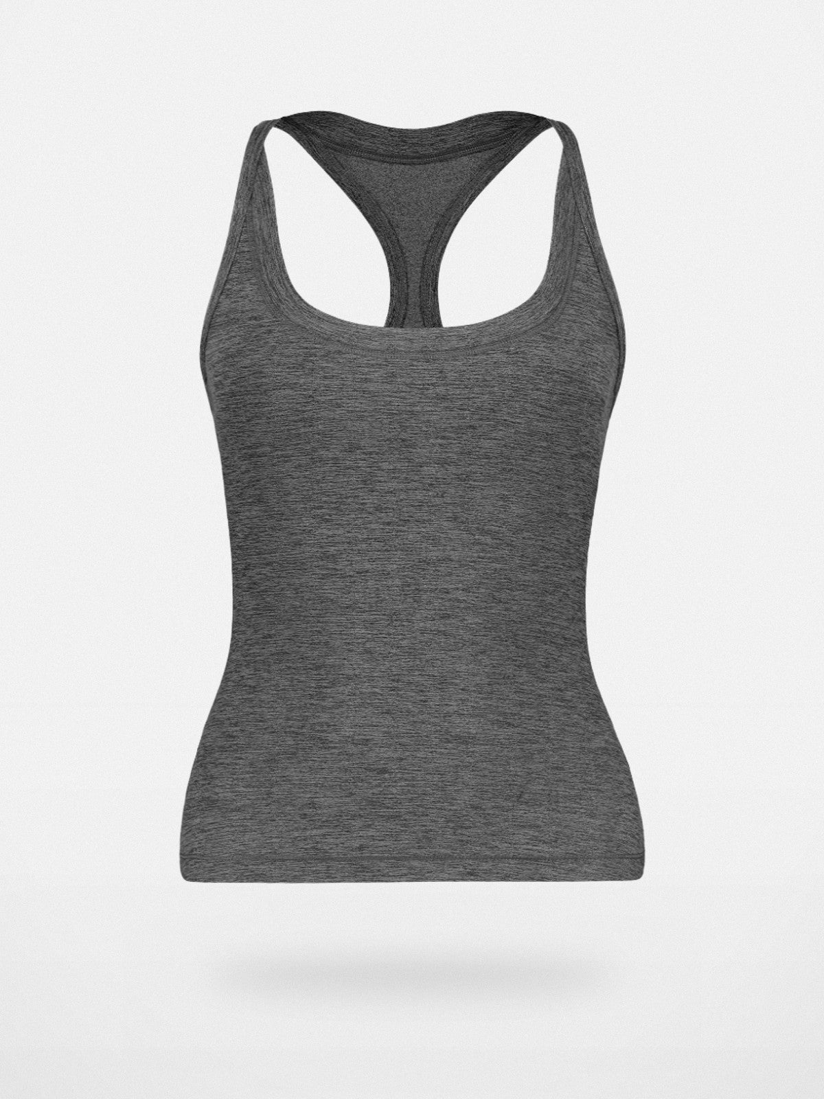 FaxCopyExpress Long U Cut Racer Tank in Gray