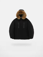 NANS Goose Down Parka with Fur Collar in Black