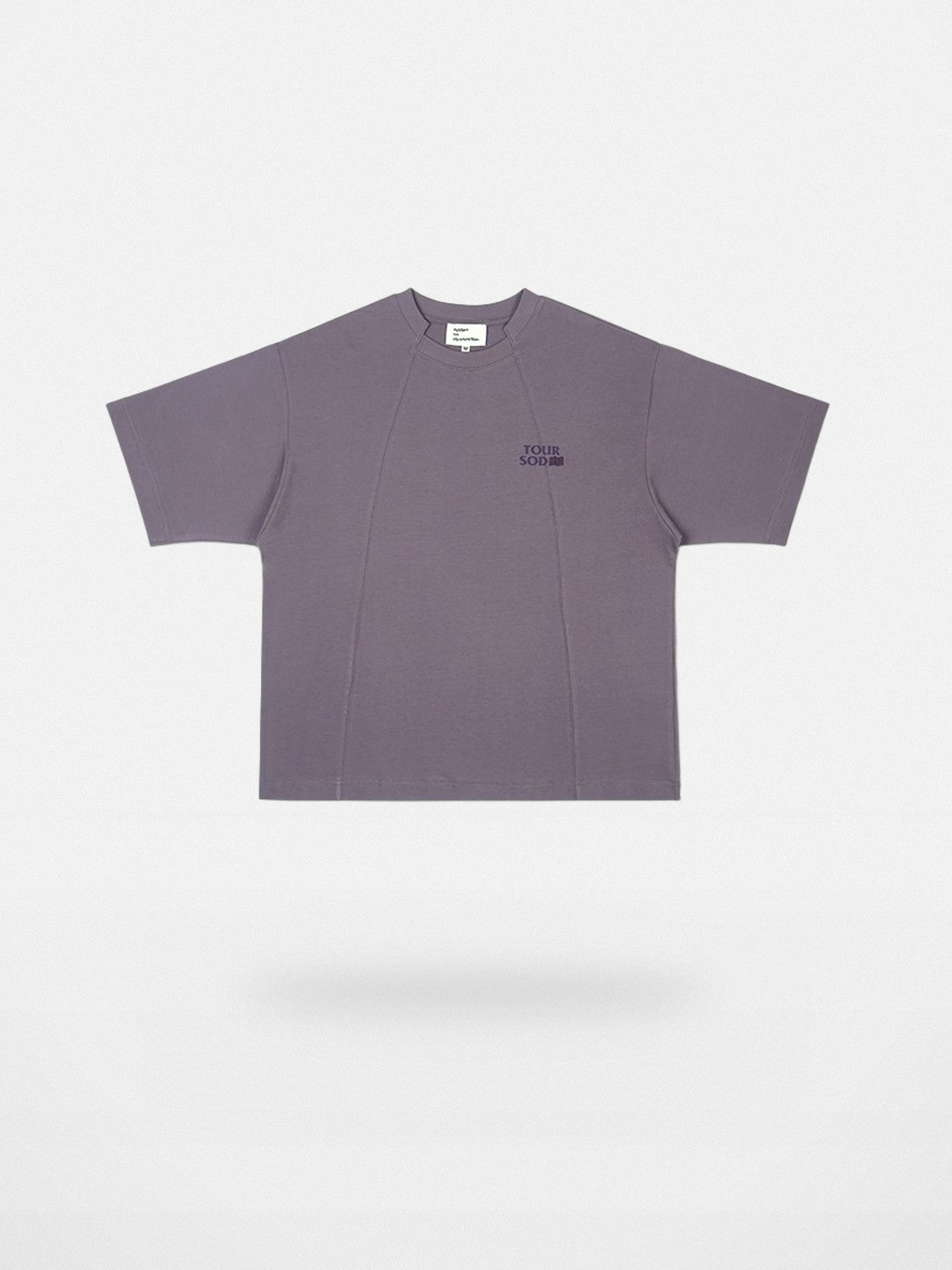 SOD Online Store Deconstructed Panel Cotton T Shirt in Purple