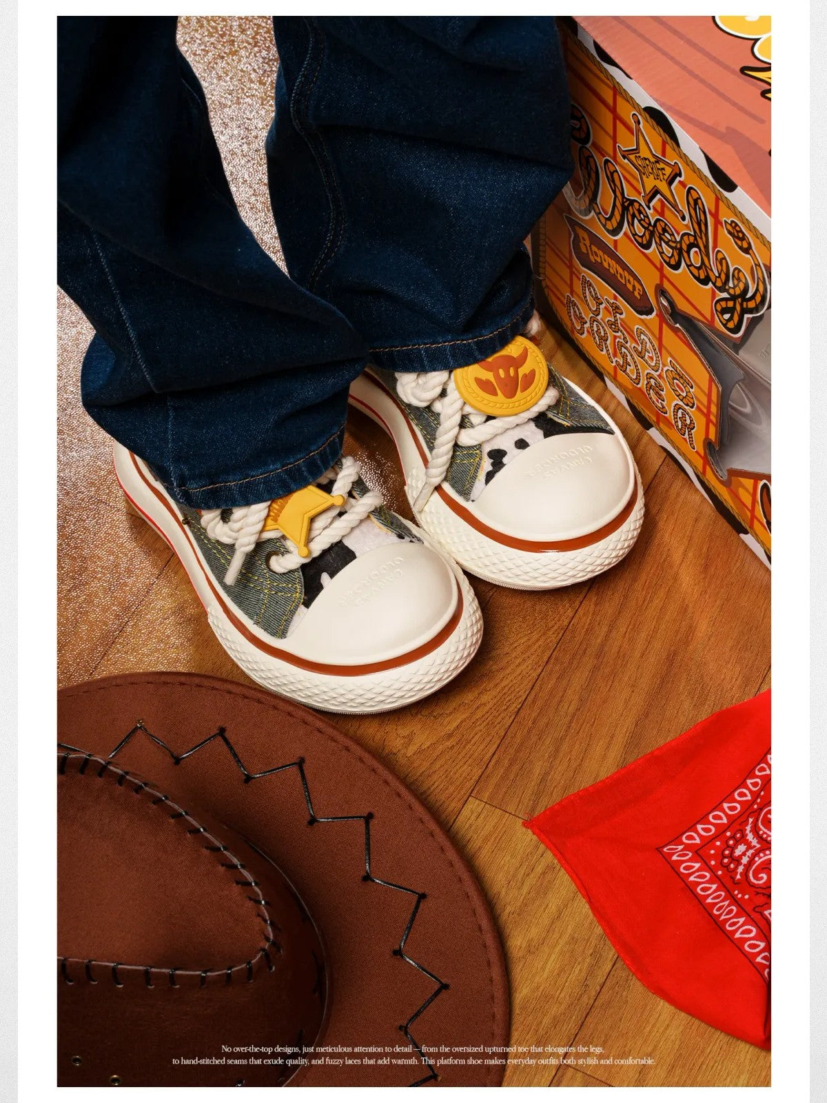 OLDORDER Toy Story Woody Denim Sneakers in Denim - Lifestyle
