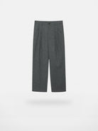 NANS Double Pleated Wool Blend Trousers in Gray