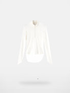 ACSENSE STUDIO High Neck Half Zip Top in White