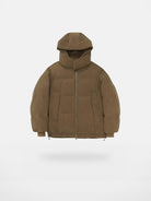 NANS Corduroy Texture Down Puffer Jacket in Beige