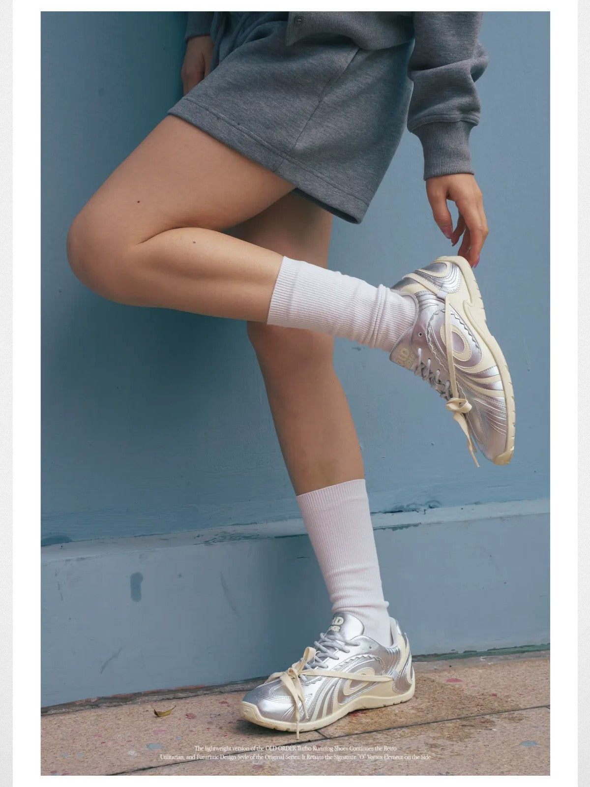 OLDORDER Silver Turbo Lite GAT Sneakers in Silver - On Model