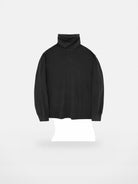 NANS Textured Slouchy Neck T Shirt in Black