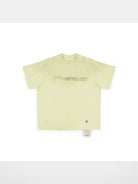MASONPRINCE Distressed Spray Paint Logo Tee in Yellow