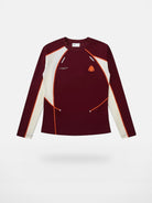 FPA Panelled Color Block Long Sleeve Tee in Burgundy