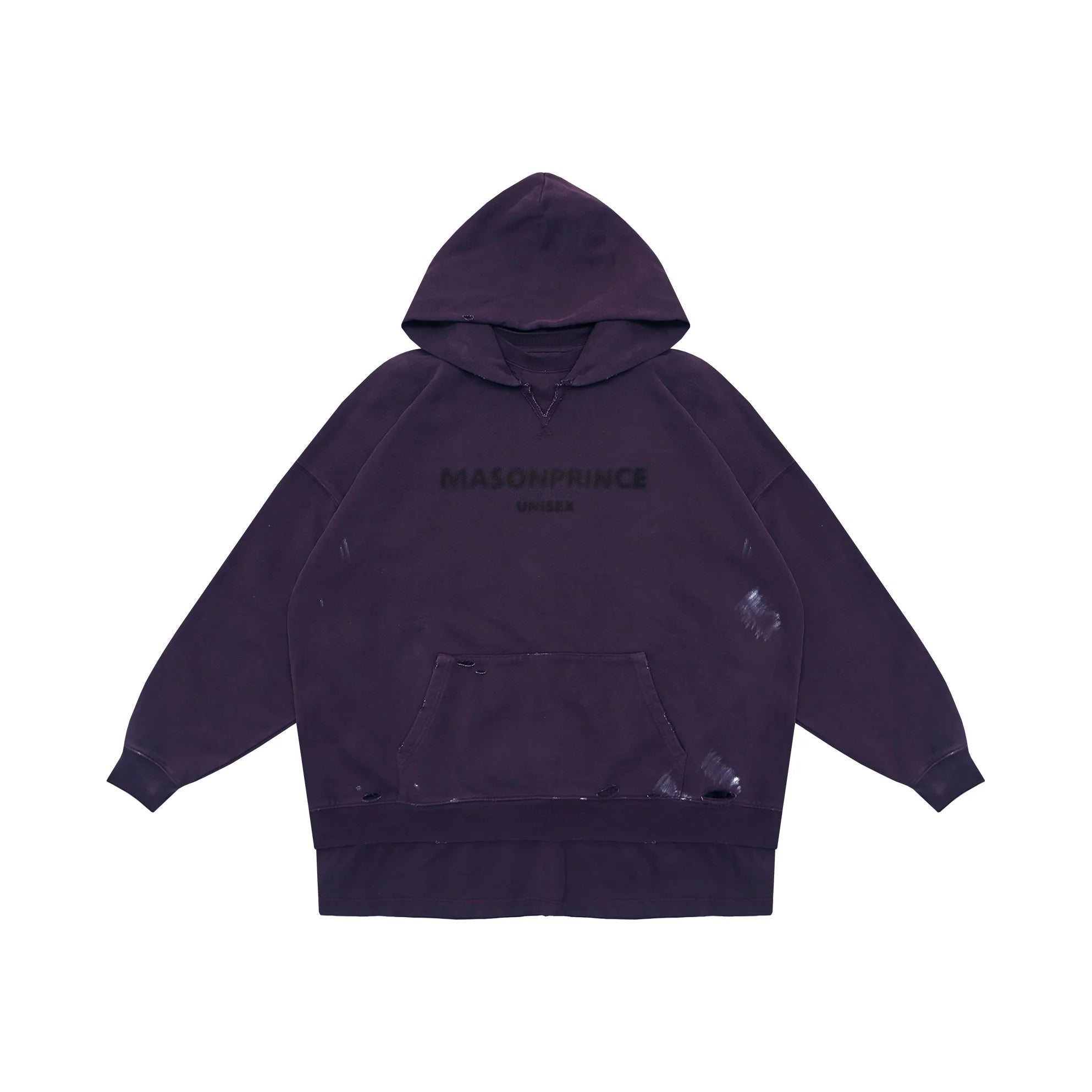 MASONPRINCE Unisex Layered Look Faux Two-Piece Hooded Sweatshirt