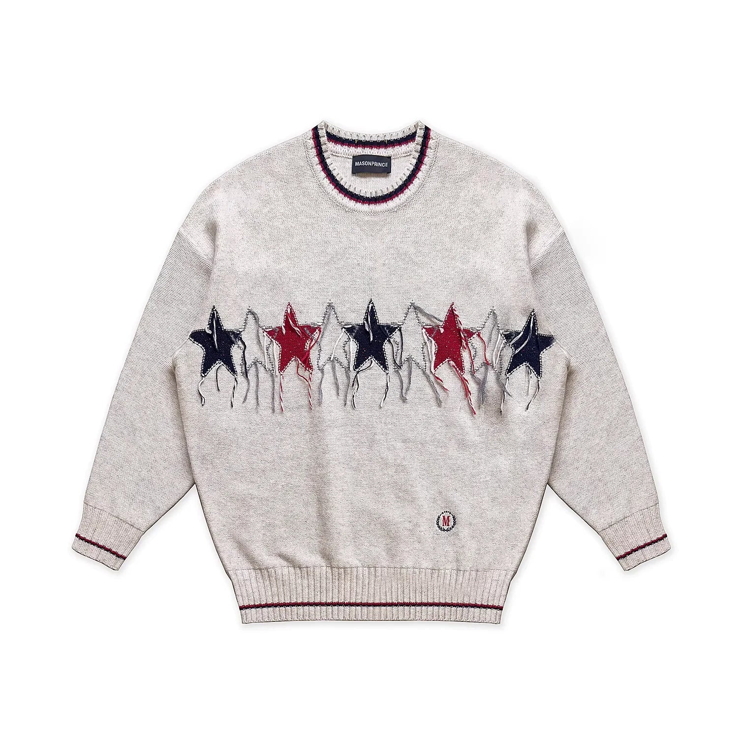 MASONPRINCE Relaxed Wool Vest and Pullover with Star Embroidery