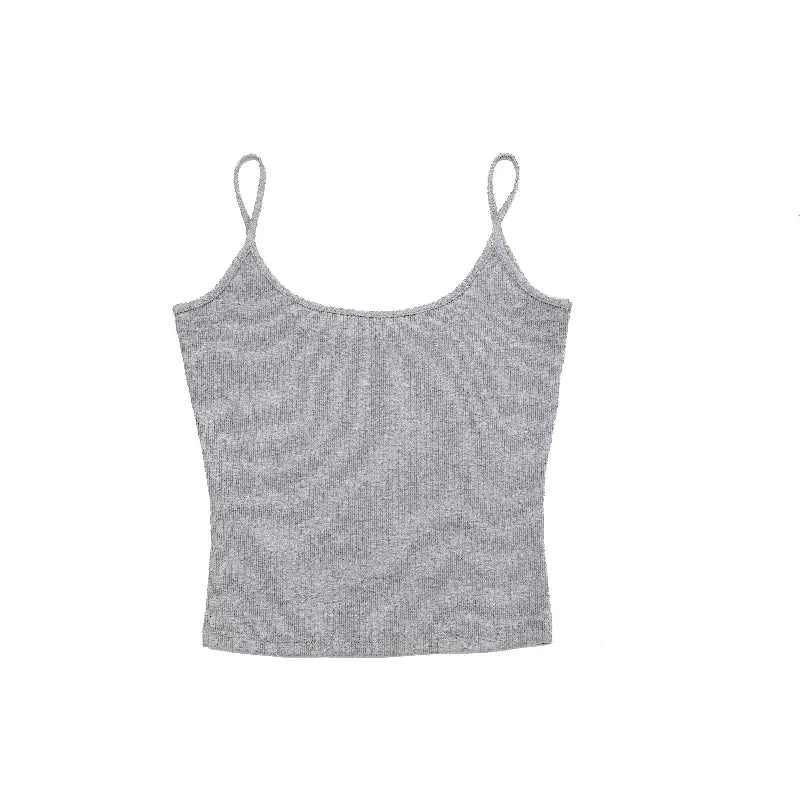 alright then Ribbed Stretch Cotton Tank Bodysuit with Hidden Support