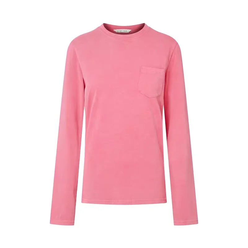 alright then Vintage Washed Cotton Long Sleeve Stacked T-Shirt