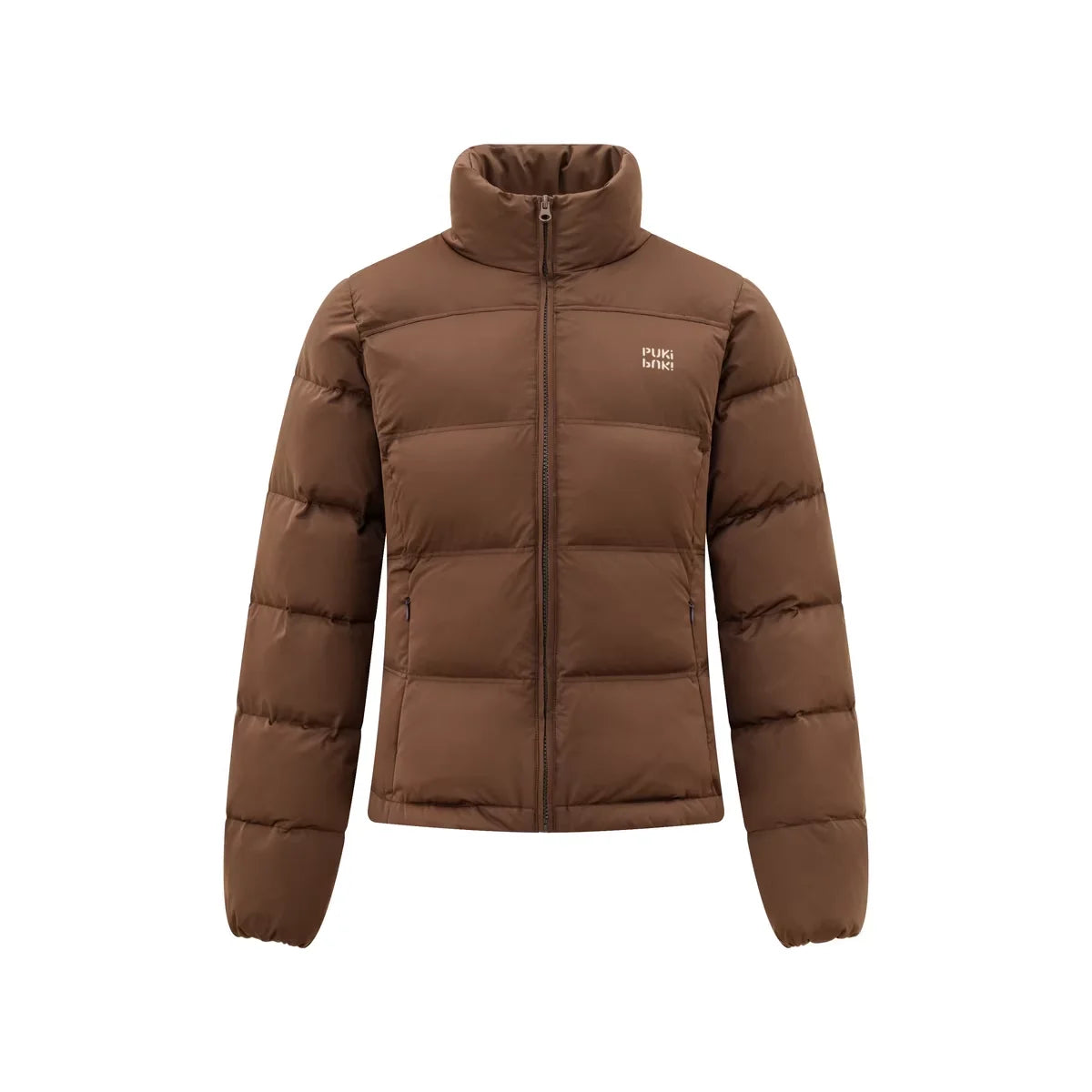 PUKI Women's Slim Fit Short Down Puffer Jacket with High Neck