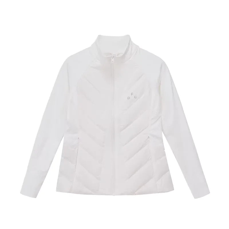 FPA Women's High Neck Quilted Down Jacket - Lightweight, Warm, Short Fit