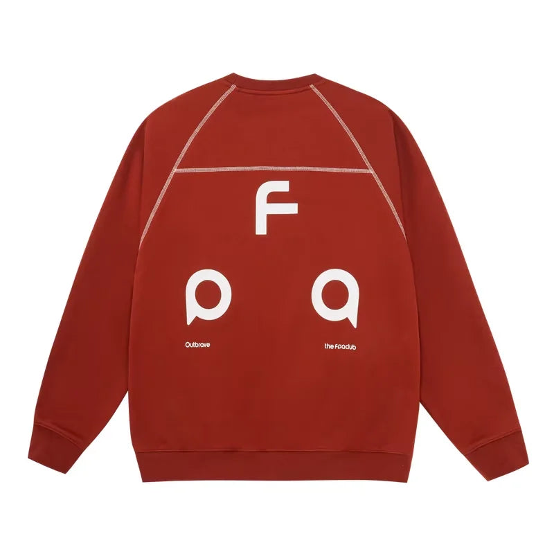 FPA Thermal Loose Fit Crew Neck Sweatshirt with Contrast Stitching