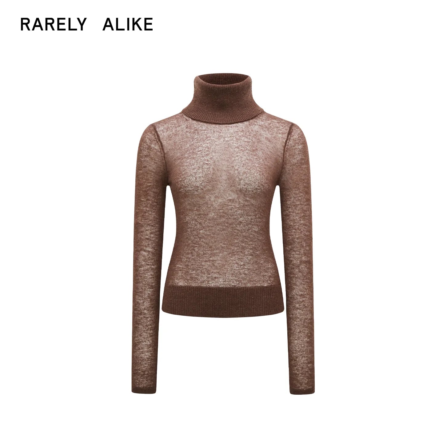 RARELY ALIKE Ribbed Alpaca-Blend Turtleneck Sweater