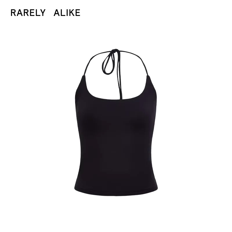 RARELY ALIKE Women's Slim Fit Halter Neck Backless Camisole - Multiple Colors
