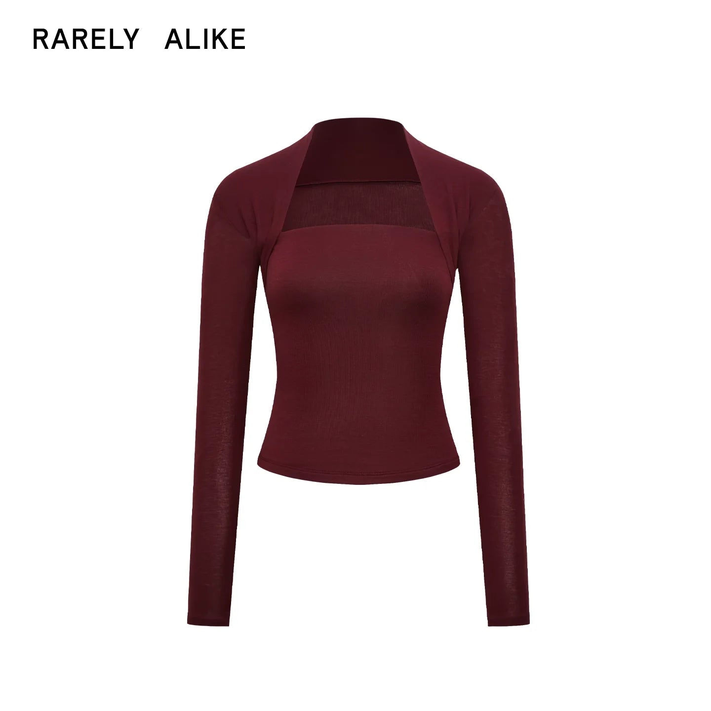 RARELY ALIKE Layered Knit Tube Top with Detachable Sleeves