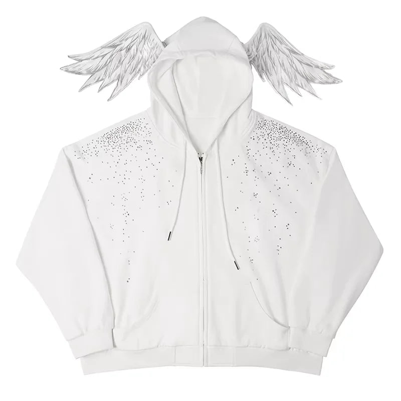 CFIERCE Rhinestone Zip-Up Hoodie