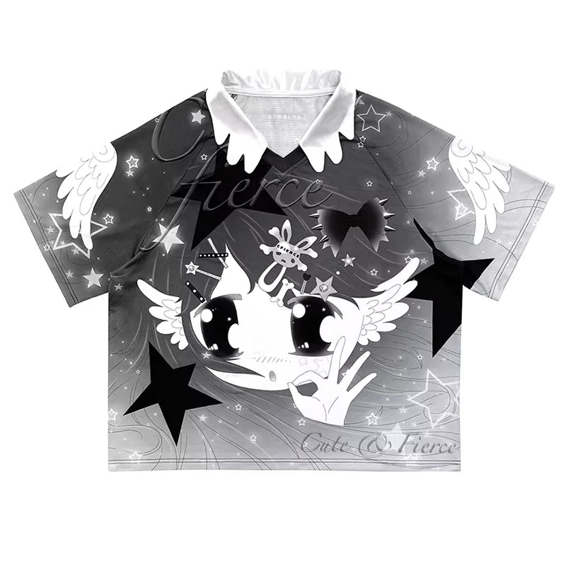 CFIERCE Angel Says OK Graphic Raglan T-Shirt