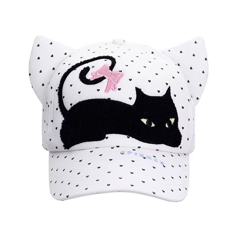 CFIERCE Embroidered Cat Ear Baseball Cap