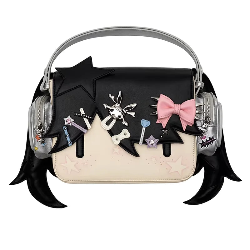 CFIERCE Cartoon Girl Shoulder Tote Crossbody Bag