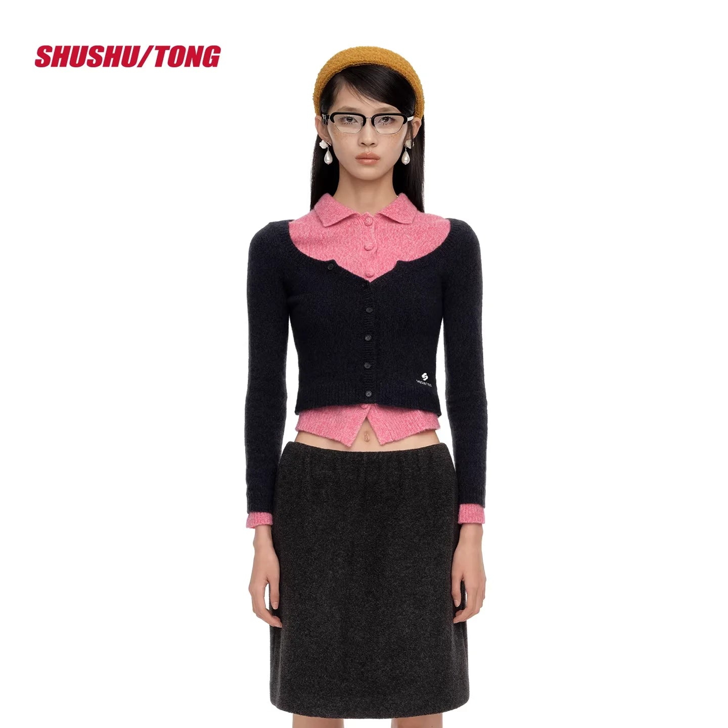 shushutong Women's Slim Fit Knit Top with Round Neck