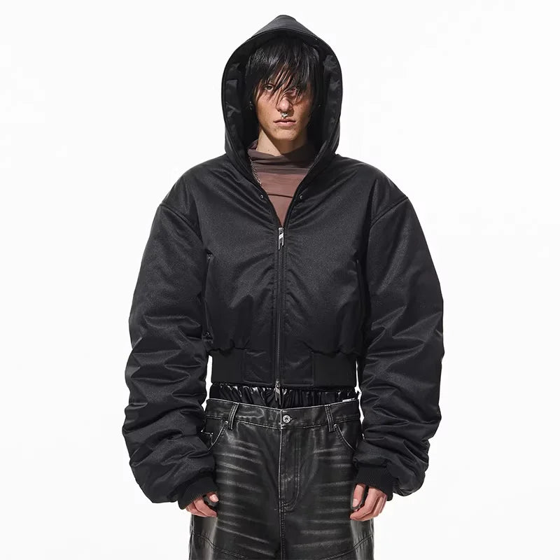 BLINDNOPLAN High-End Hooded Studded Puffer Jacket with Thick Cotton Insulation