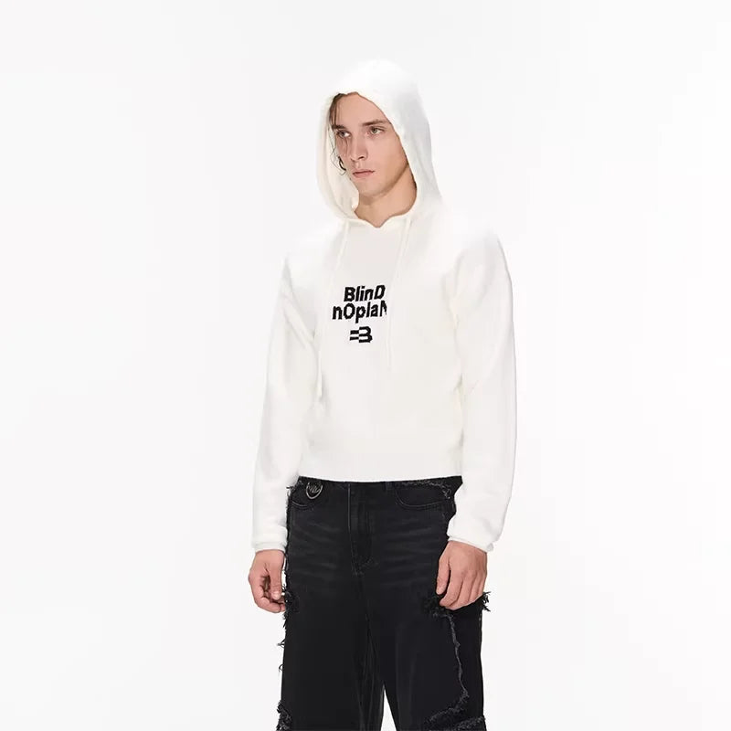 BLINDNOPLAN Women's Oversized Hooded Knit Pullover Sweater