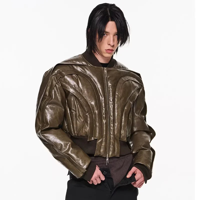 BLINDNOPLAN Short Overlapping MA-1 Puffer Jacket