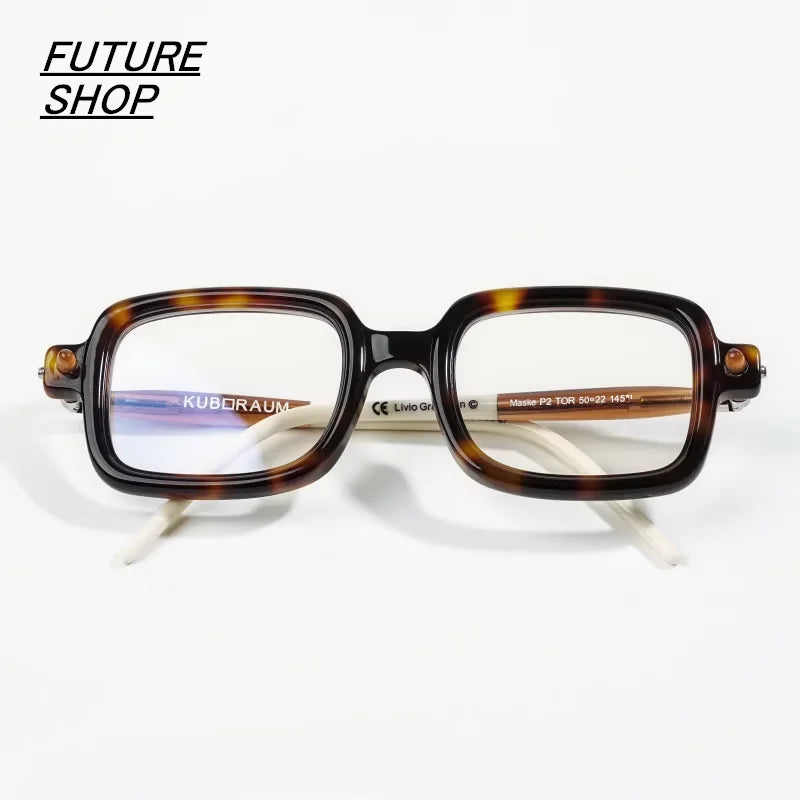 FUTURE UPDATE Unisex Bold Rectangular Punk-Inspired Sunglasses Frame