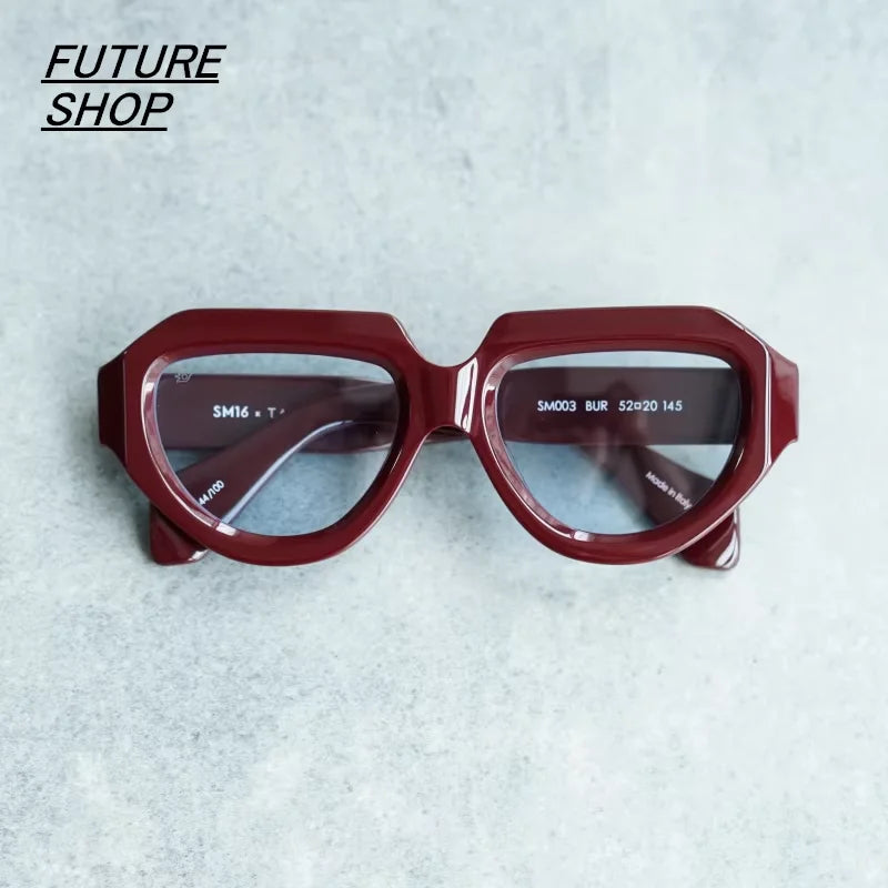 FUTURE UPDATE Unisex Futuristic Geometric Sunglasses with Bold Frames