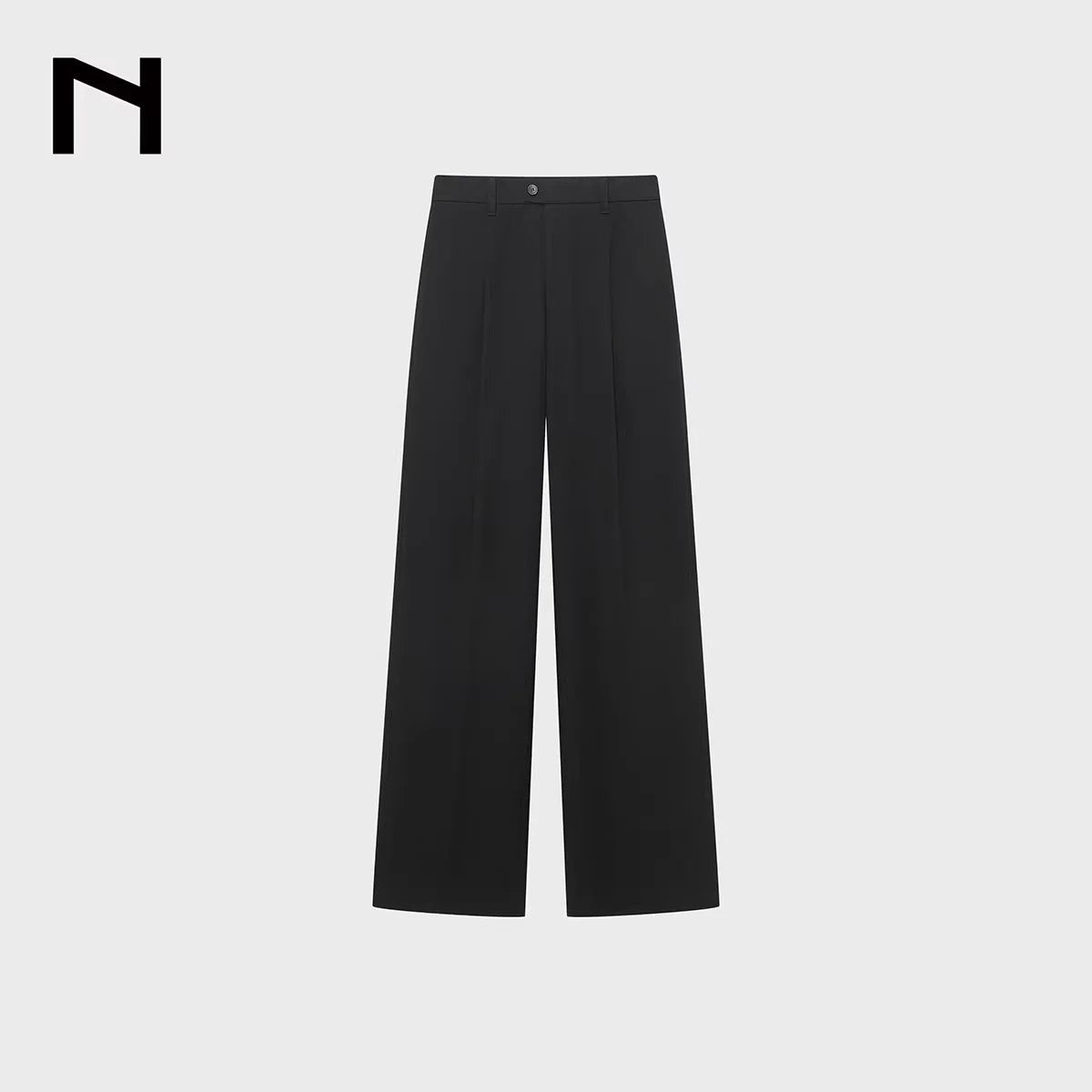 NANS Menswear Men's Wide-Leg Pleated Twill Dress Trousers