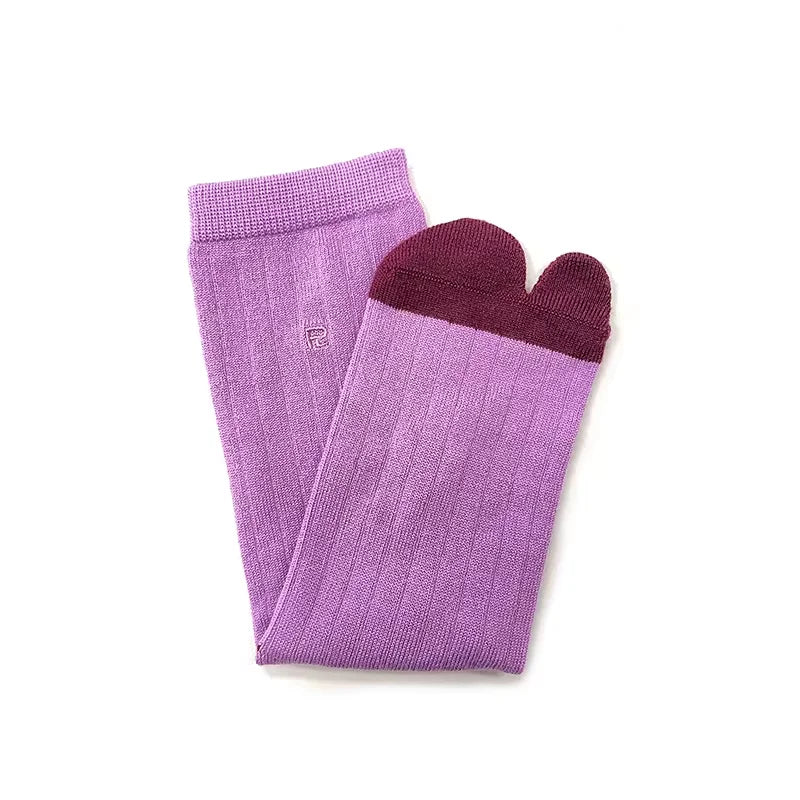 RandomPiece Wool Blend Colorblock Split-Toe Socks