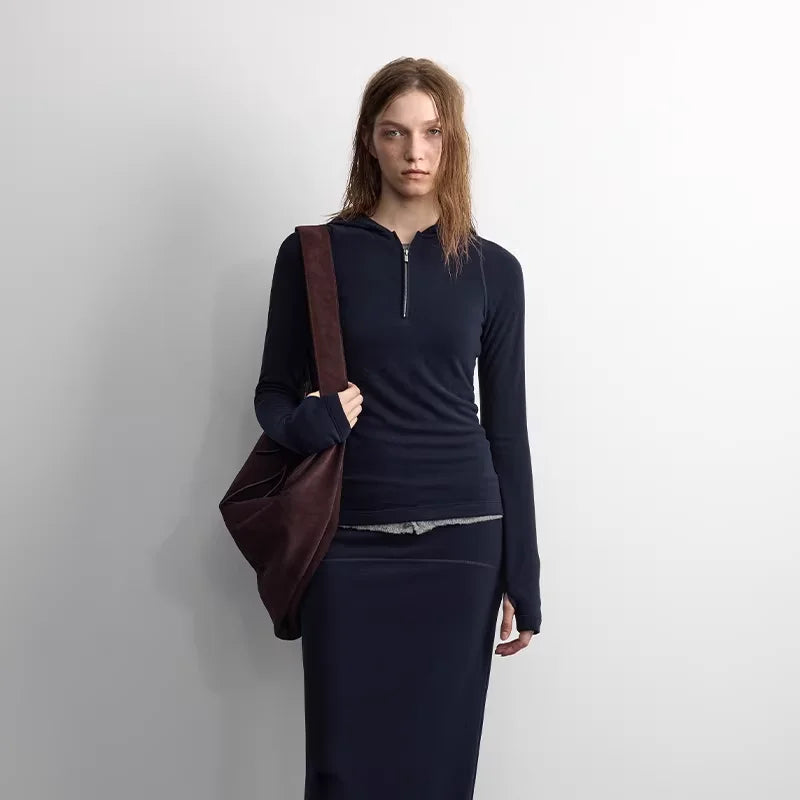 RandomPiece Thermal Brushed Acetate Zip Hoodie