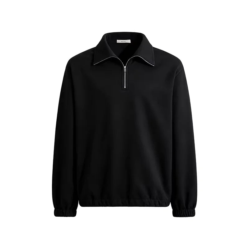 ROYA Men's Double-Layer Organic Cotton Quarter-Zip Hoodie