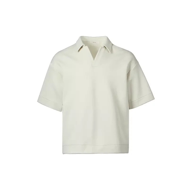 ROYA Heavyweight Double-Sided Polo Short Sleeve with Structured Sport Collar