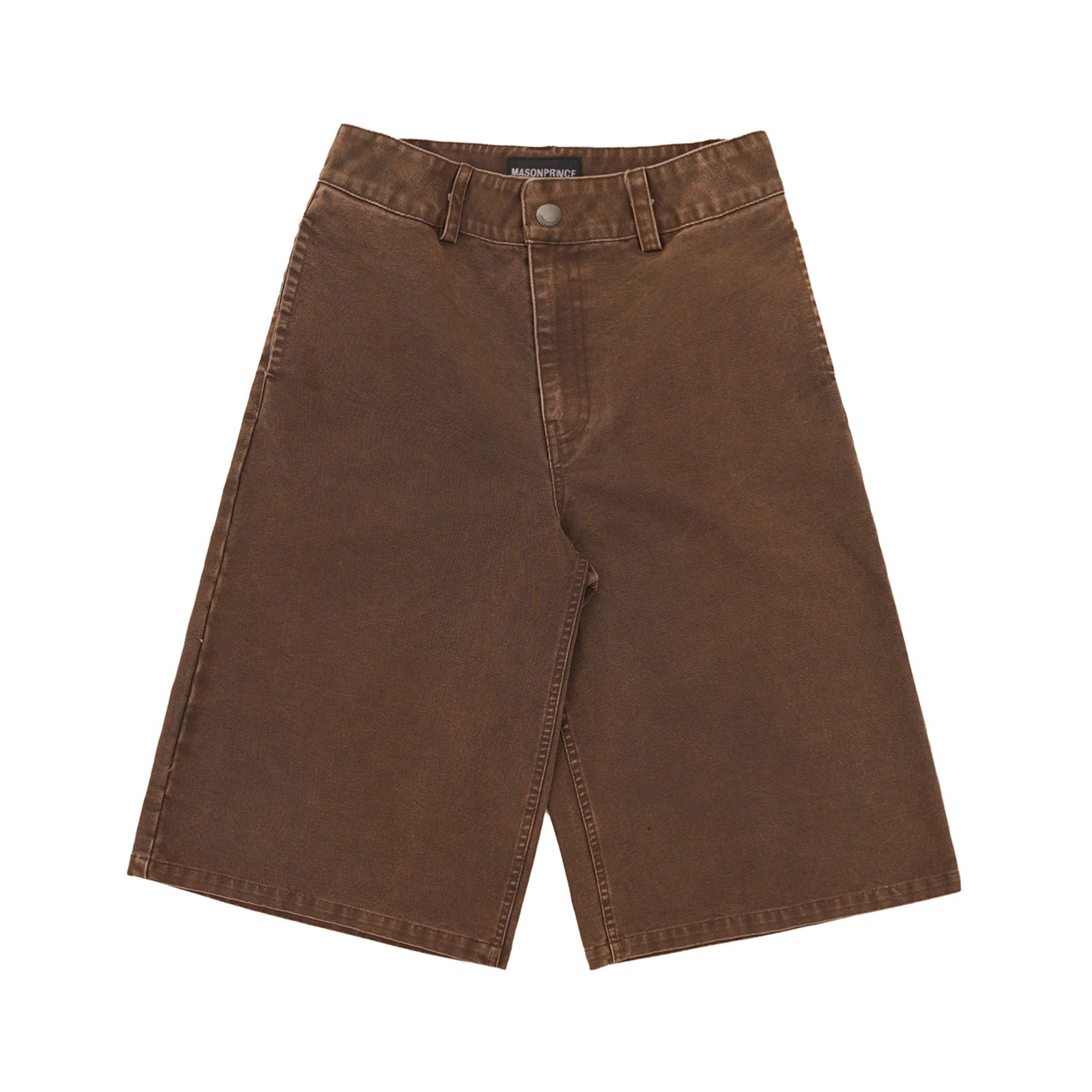 MASONPRINCE Men's Retro Wide-Leg Cropped Denim Pants