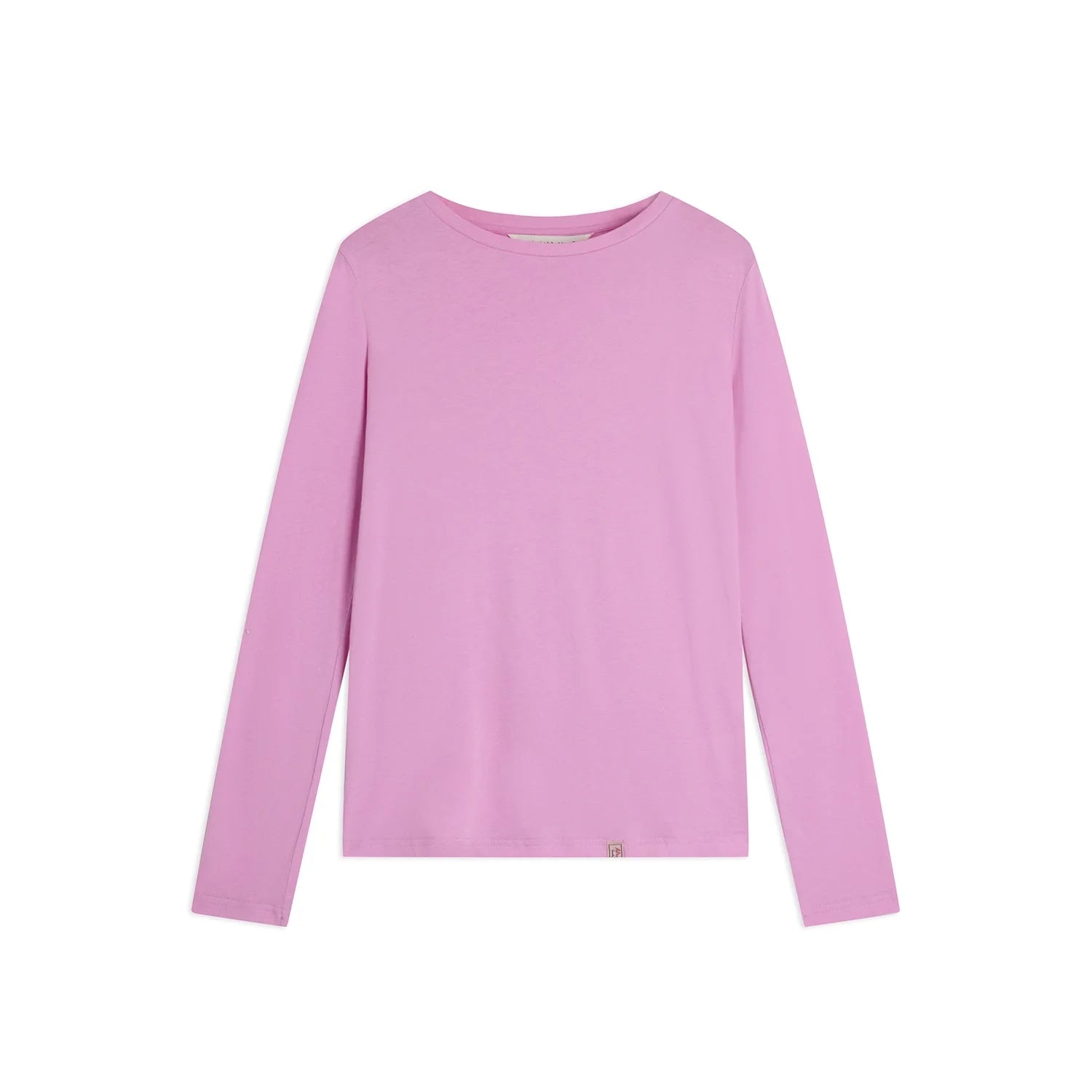 alright then Women's Contrast Trim Long-Sleeve Crew Neck Shirt