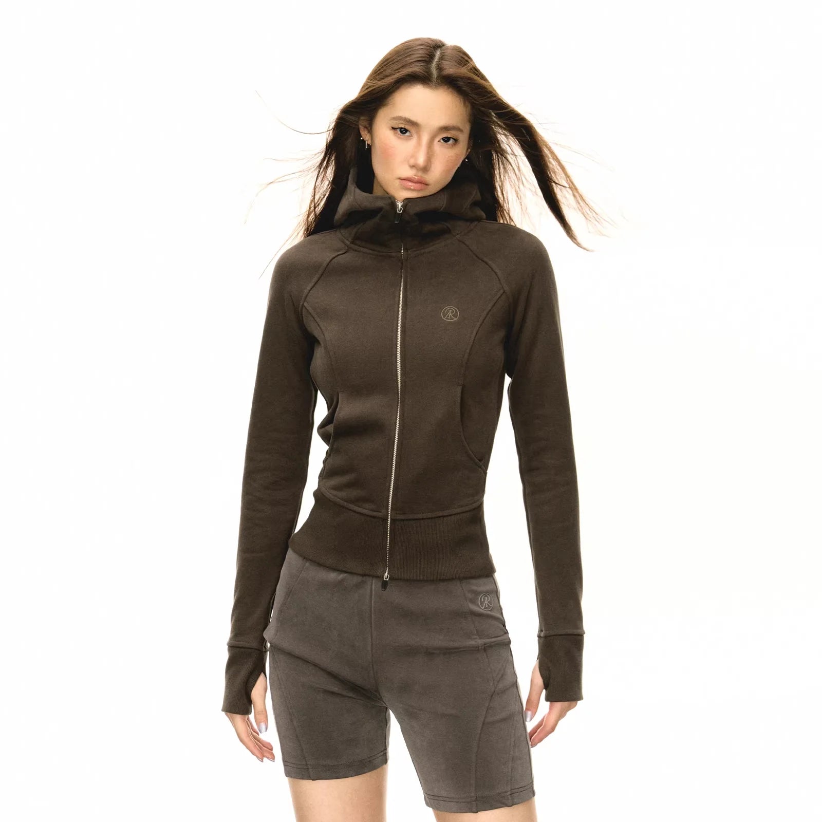 ARISEISM Women's Slim Fit Hooded Zip-Up Sweatshirt Jacket