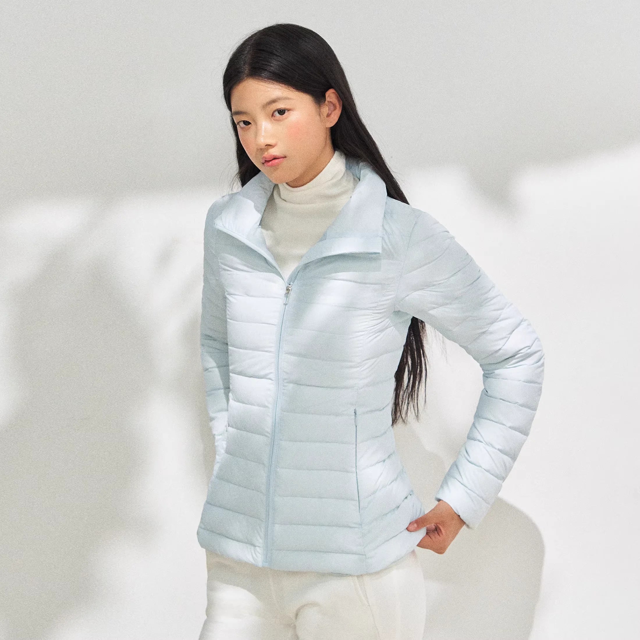 ARISEISM Women's Slim Fit Stand Collar Down Jacket - Lightweight Quilted Winter Coat